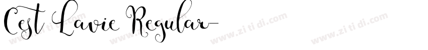Cest Lavie Regular字体转换 Cest Lavie Regular字体转换